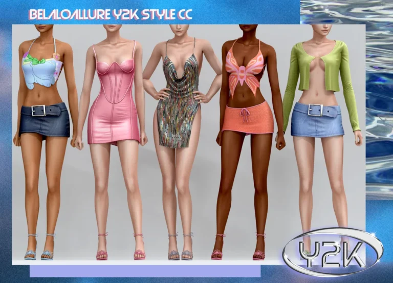 Vista previa de Belaloallure_Y2K style cc, crear un sim de belaloallure3 para Los Sims 4.