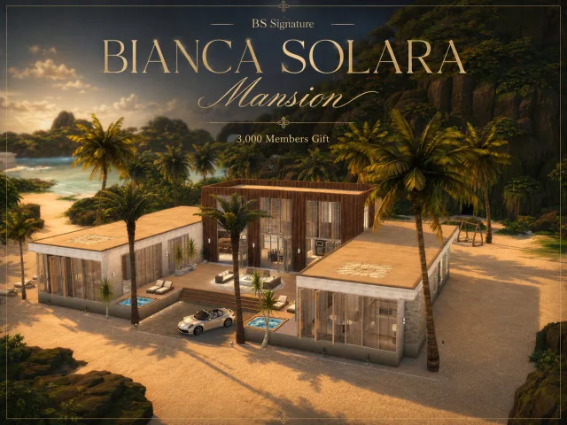 Vista previa de Bianca solara mansion the sims 4 luxury, construir y comprar de bs-signature para Los Sims 4.