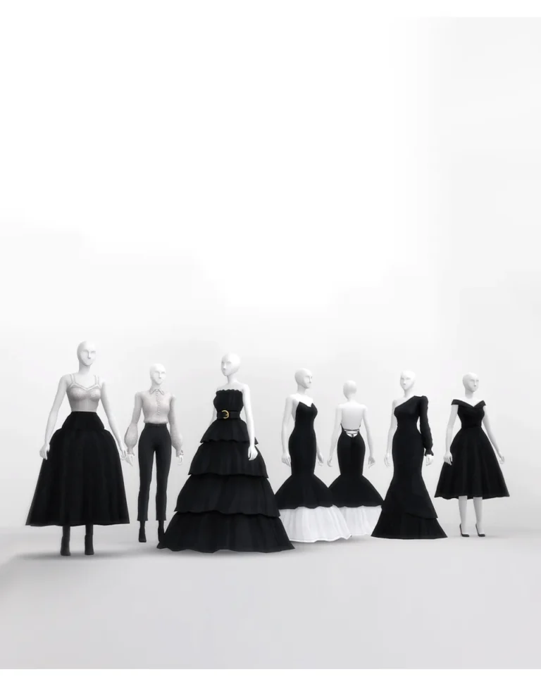 Vista previa de Black Couture (20 Color), crear un sim de rustys-cc para Los Sims 4.