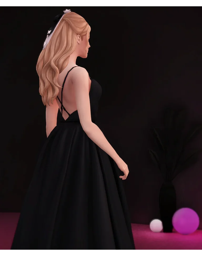 Vista previa de Black Rosé, crear un sim de rustys-cc para Los Sims 4.