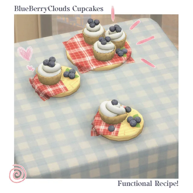 Vista previa de Blueberryclouds cupcakes introducing my very, construir y comprar de tamsiecc para Los Sims 4.