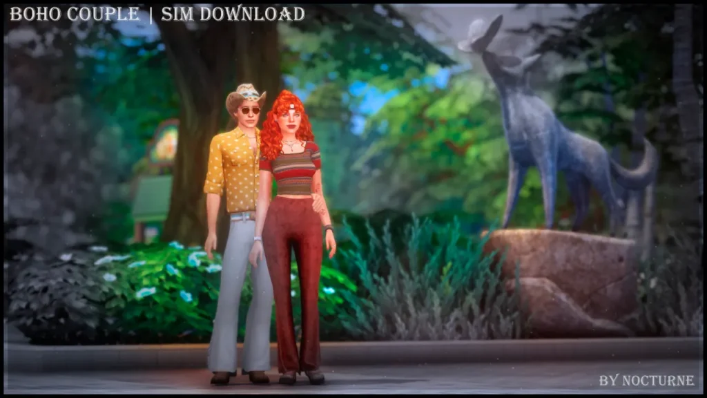 Vista previa de Boho Couple | Boop | Sim Download, sims de nocturne-vi para Los Sims 4.