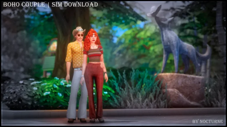 Vista previa de Boho Couple | Boop | Sim Download, sims de nocturne-vi para Los Sims 4.