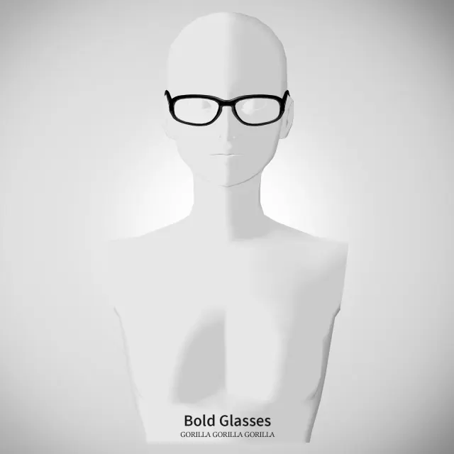 Vista previa de Bold Glasses, accesorios de gorillax3-cc para Los Sims 4.