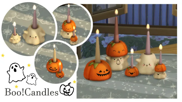 Vista previa de Boo!Candles ︎ [a freebie], construir y comprar de tamsiecc para Los Sims 4.