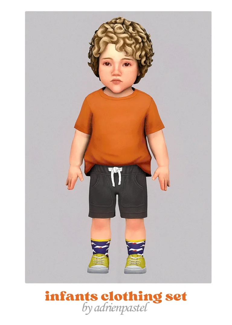 Vista previa de Bradley infantes Clothing Set, ropa de its-adrienpastel para Los Sims 4.