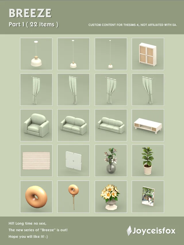 Vista previa de BREEZE - Part 1, construir y comprar de joyceisfox para Los Sims 4.