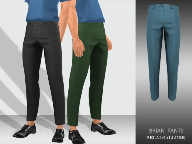 Vista previa de Brian pants, ropa de belaloallure3 para Los Sims 4.