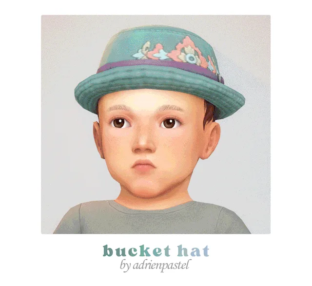 Vista previa de Bucket Hat (infantes), accesorios de its-adrienpastel para Los Sims 4.