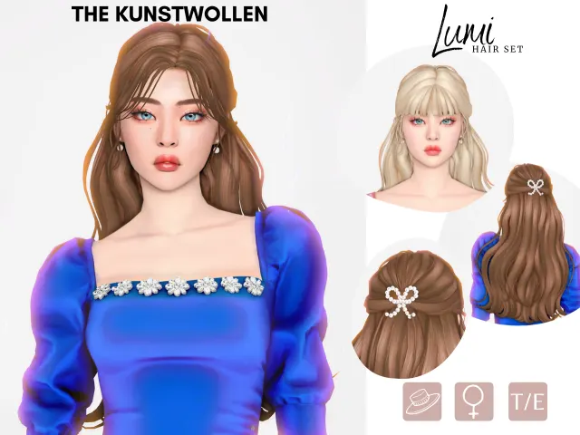 Vista previa de Cabello accessory and I hope you like it :), cabello de thekunstwollen para Los Sims 4.