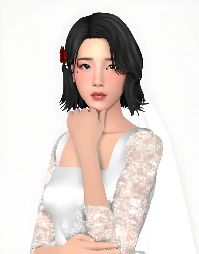 Vista previa de Cabello accessory and this is the first time I'm sharing a sim with you :), cabello de thekunstwollen para Los Sims 4.