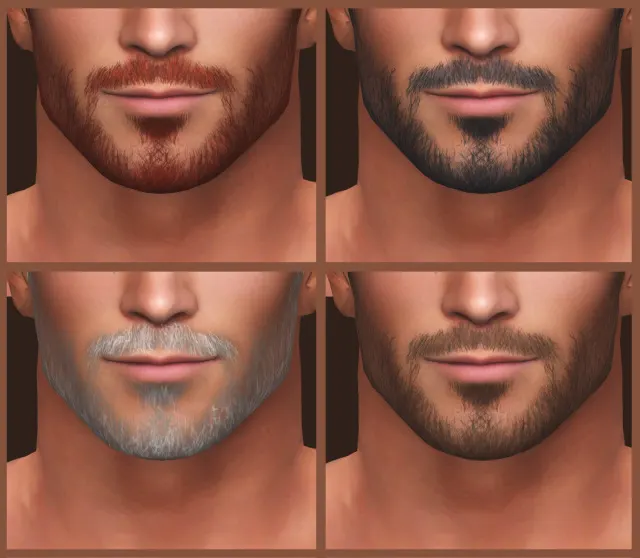 Vista previa de Cabello Barkley Facial, cabello de golyhawhaw para Los Sims 4.