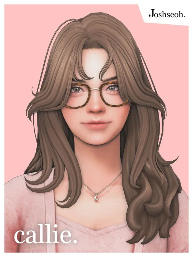 Vista previa de Cabello Callie, cabello de joshseoh para Los Sims 4.