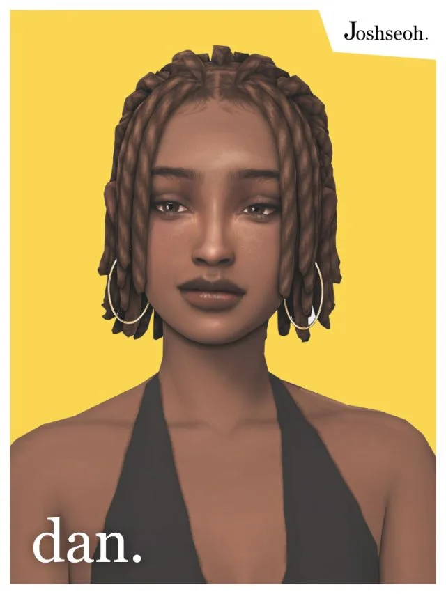 Vista previa de Cabello Dan, cabello de joshseoh para Los Sims 4.
