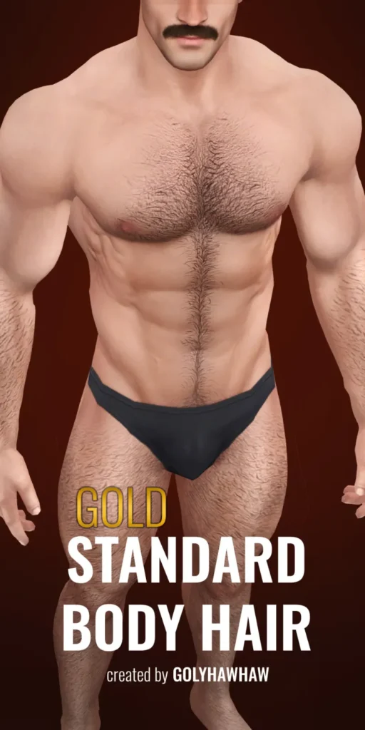 Vista previa de Cabello GOLD STANDARD BODY, cabello de golyhawhaw para Los Sims 4.