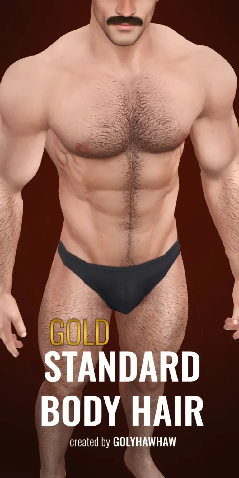 Vista previa de Cabello GOLD STANDARD BODY, cabello de golyhawhaw para Los Sims 4.