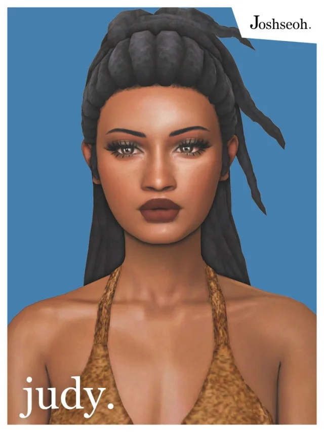 Vista previa de Cabello Judy, cabello de joshseoh para Los Sims 4.