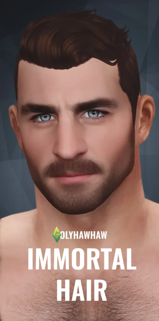 Vista previa de Cabello lets consider this some much needed, cabello de golyhawhaw para Los Sims 4.