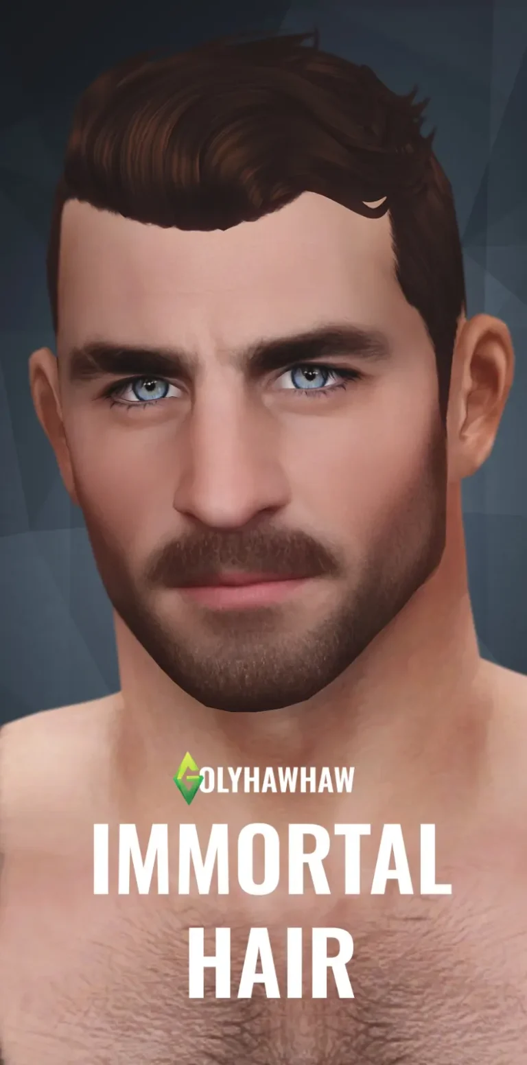 Vista previa de Cabello lets consider this some much needed, cabello de golyhawhaw para Los Sims 4.
