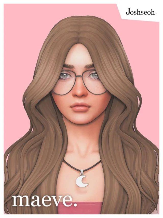 Vista previa de Cabello Maeve, cabello de joshseoh para Los Sims 4.