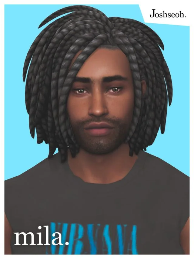 Vista previa de Cabello Mila, cabello de joshseoh para Los Sims 4.