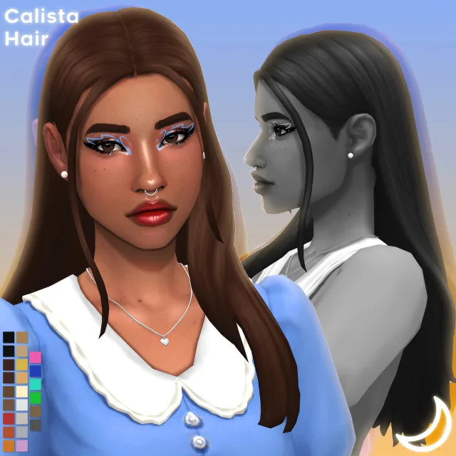 Vista previa de CALISTA cabello BY IMVIKAI, cabello de imvikai para Los Sims 4.