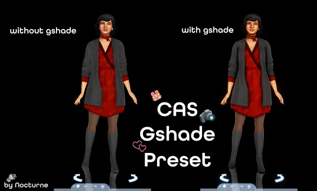 Vista previa de CAS Gshade Preset, genética de nocturne-vi para Los Sims 4.