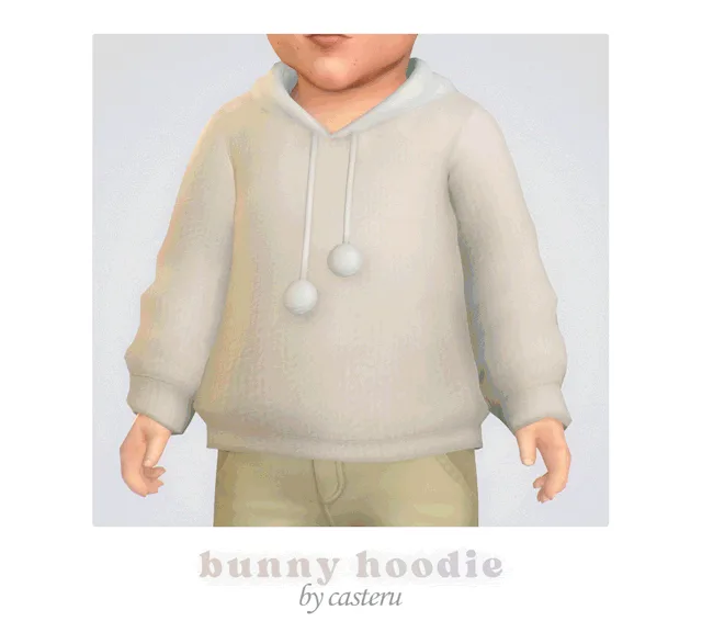 Vista previa de Casteru' Bunny & Layered Hoodie (infantes conversiones), ropa de its-adrienpastel para Los Sims 4.