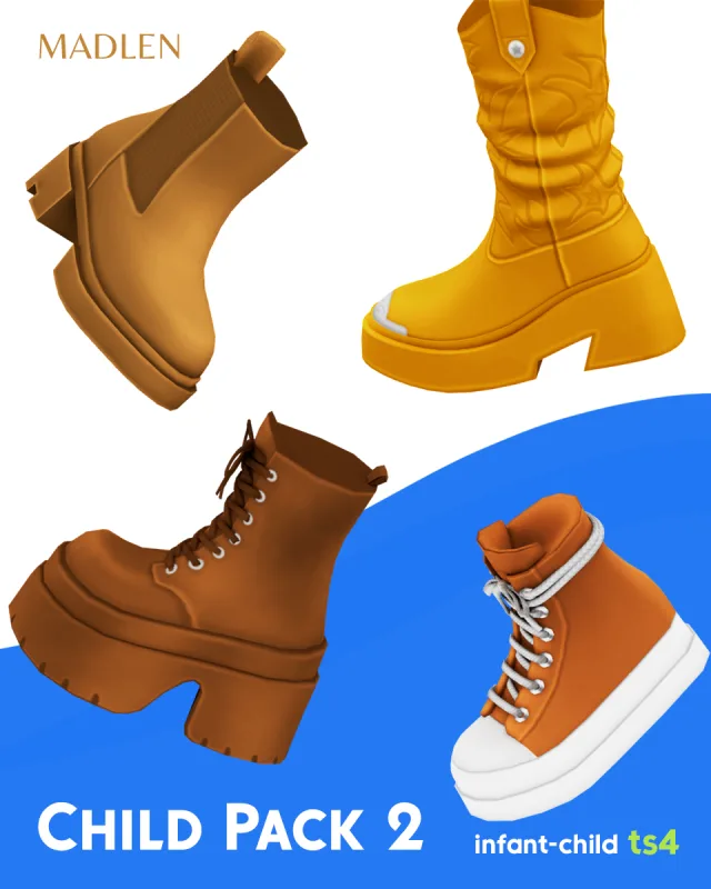 Vista previa de Child pack 2 once just for adults are now ready, zapatos de madlensims para Los Sims 4.