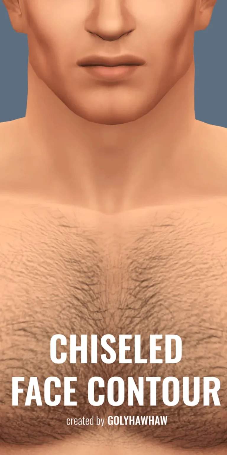 Vista previa de CHISELED CHEEK CONTOUR OVERLAY, maquillaje de golyhawhaw para Los Sims 4.