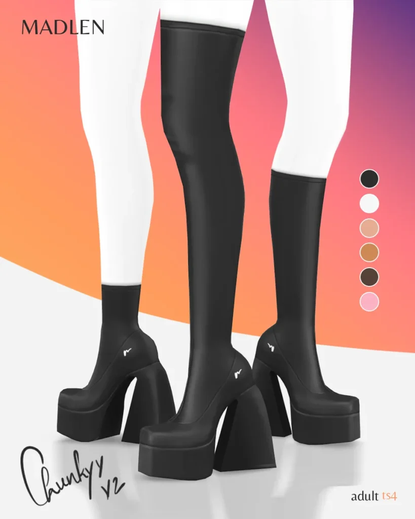 Vista previa de Chunkyy set v2 redesigned reimagined chunkyy, zapatos de madlensims para Los Sims 4.
