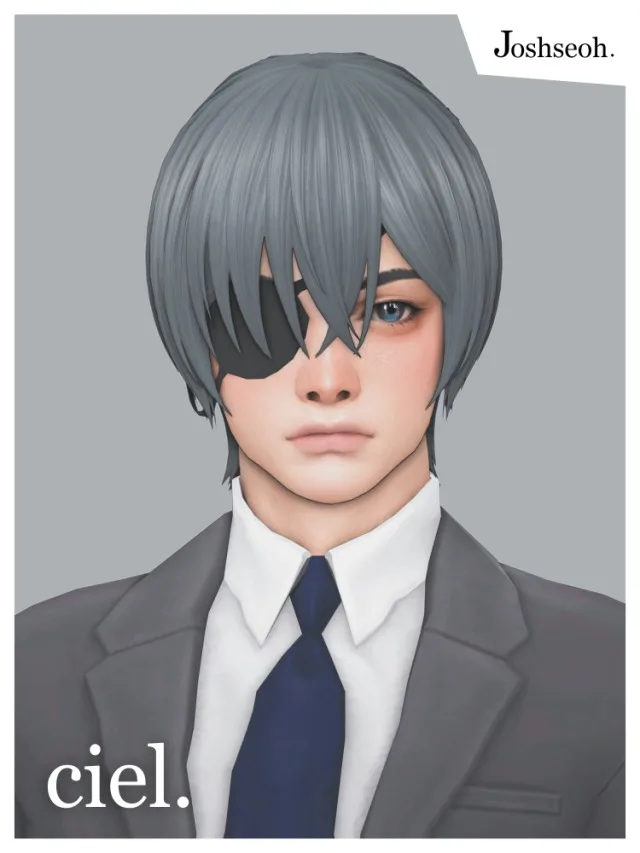 Vista previa de Ciel cabello (cabello Commissions), cabello de joshseoh para Los Sims 4.