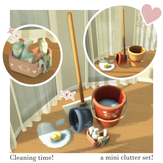 Vista previa de Cleaning time! ︎ [a freebie], construir y comprar de tamsiecc para Los Sims 4.