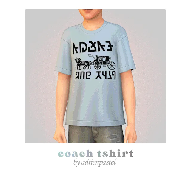 Vista previa de Coach T-Shirt, Jacket & Jeans (Kids conversiones), ropa de its-adrienpastel para Los Sims 4.