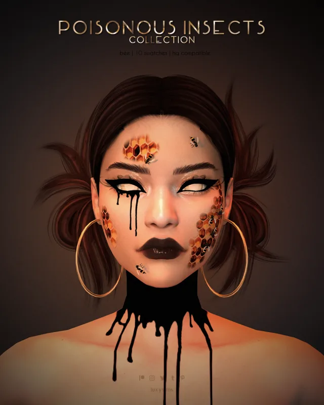 Vista previa de Colección B ee - Poisonous Insects, crear un sim de luxysims para Los Sims 4.