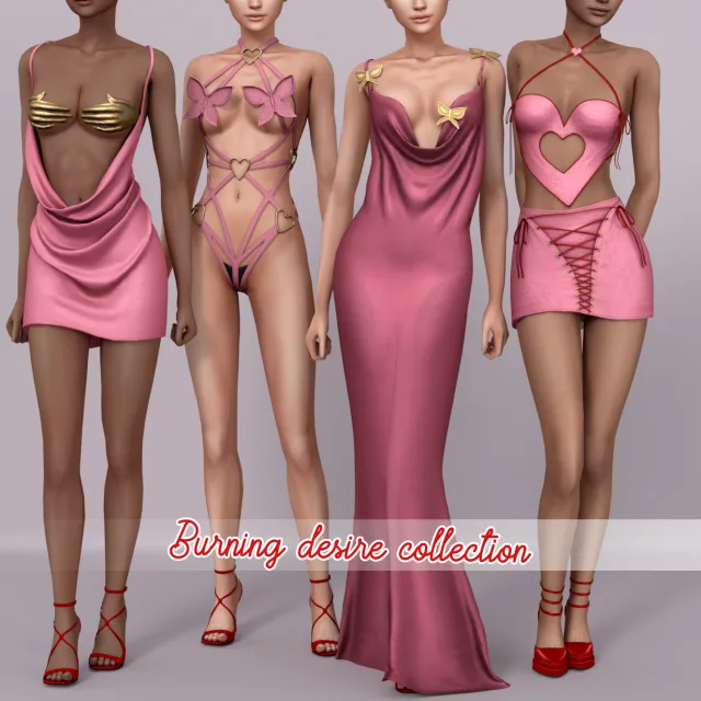 Vista previa de Colección Belaloallure_Burning desire cc, crear un sim de belaloallure3 para Los Sims 4.