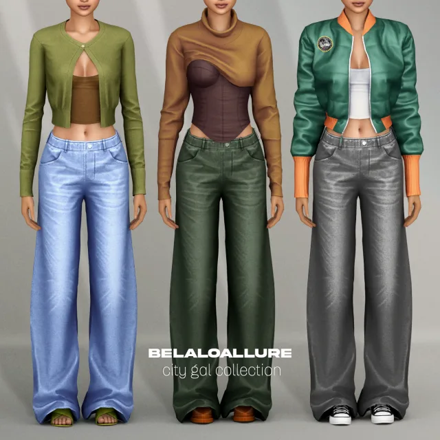 Vista previa de Colección Belaloallure_City gal, crear un sim de belaloallure3 para Los Sims 4.