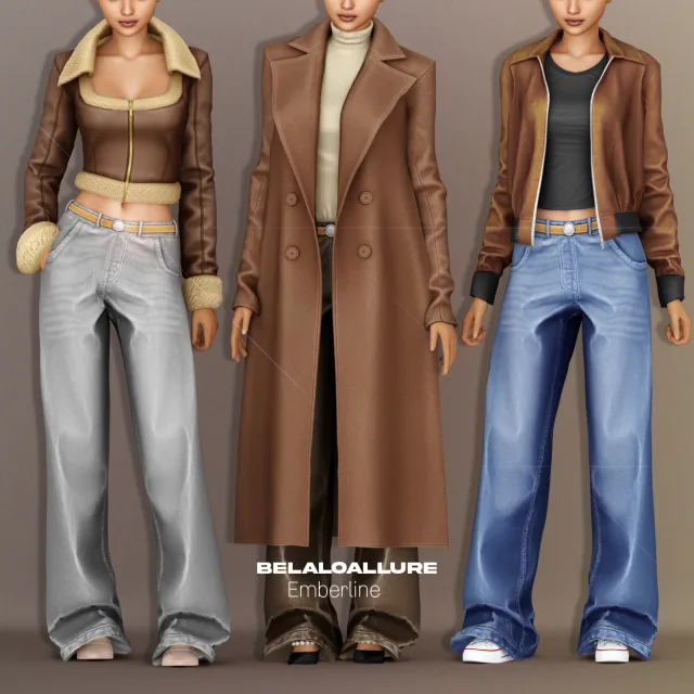Vista previa de Colección Belaloallure_Emberline CC, crear un sim de belaloallure3 para Los Sims 4.