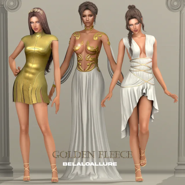 Vista previa de Colección Belaloallure_Golden Fleece CC, crear un sim de belaloallure3 para Los Sims 4.