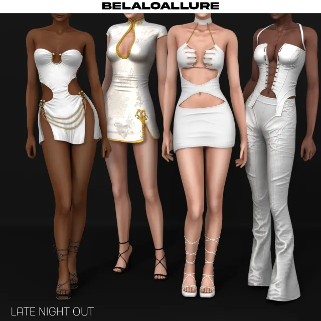 Vista previa de Colección Belaloallure_Late night out cc, crear un sim de belaloallure3 para Los Sims 4.