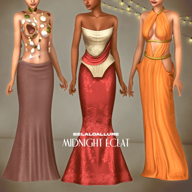 Vista previa de Colección Belaloallure_Midnight Éclat cc, crear un sim de belaloallure3 para Los Sims 4.