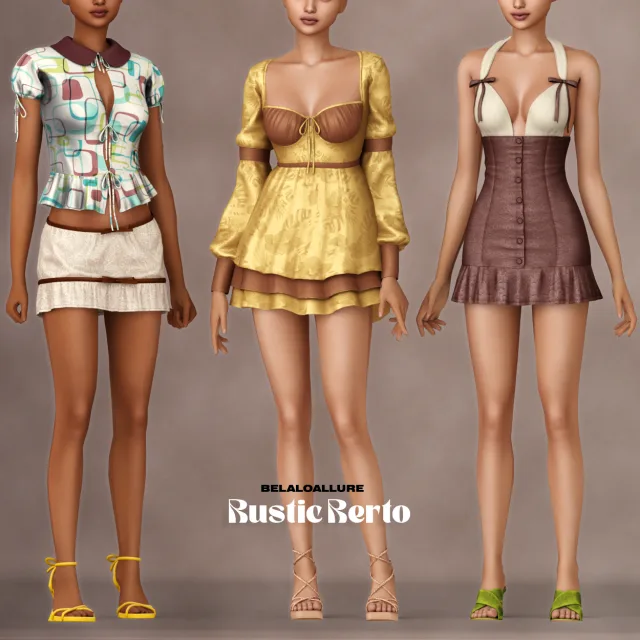 Vista previa de Colección Belaloallure_Rustic retro cc, crear un sim de belaloallure3 para Los Sims 4.