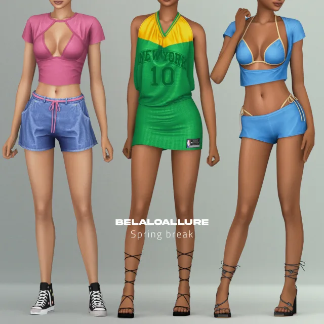 Vista previa de Colección Belaloallure_Spring break cc, crear un sim de belaloallure3 para Los Sims 4.