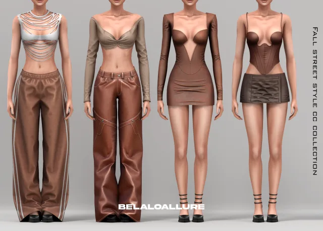 Vista previa de Colección Belaloallure_street style cc, crear un sim de belaloallure3 para Los Sims 4.