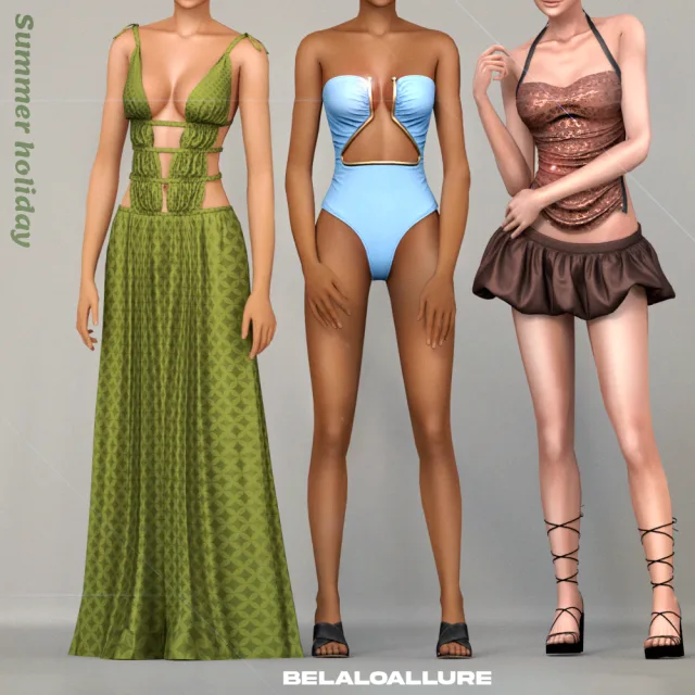Vista previa de Colección Belaloallure_Summer Holiday cc, crear un sim de belaloallure3 para Los Sims 4.