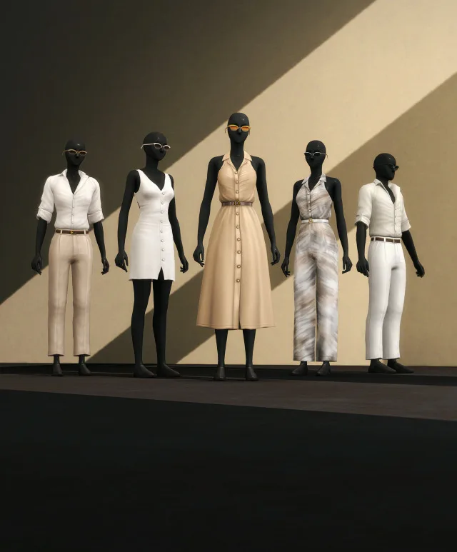 Vista previa de Colección Desert Sand, accesorios de rustys-cc para Los Sims 4.