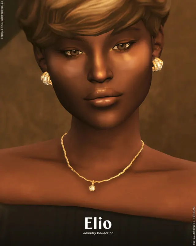 Vista previa de Colección Elio Jewelry, accesorios de rustys-cc para Los Sims 4.