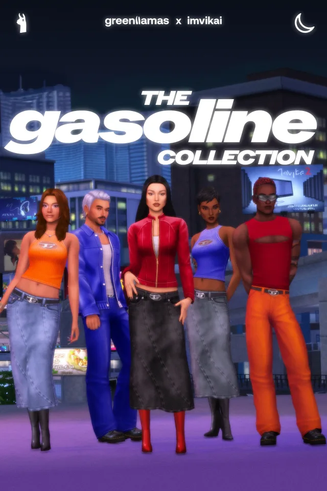 Vista previa de Colección GASOLINE, crear un sim de imvikai para Los Sims 4.