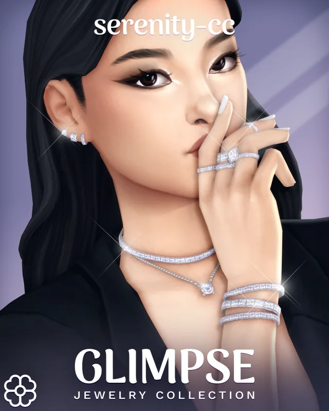 Vista previa de Colección Glimpse Jewelry, accesorios de serenity-cc para Los Sims 4.