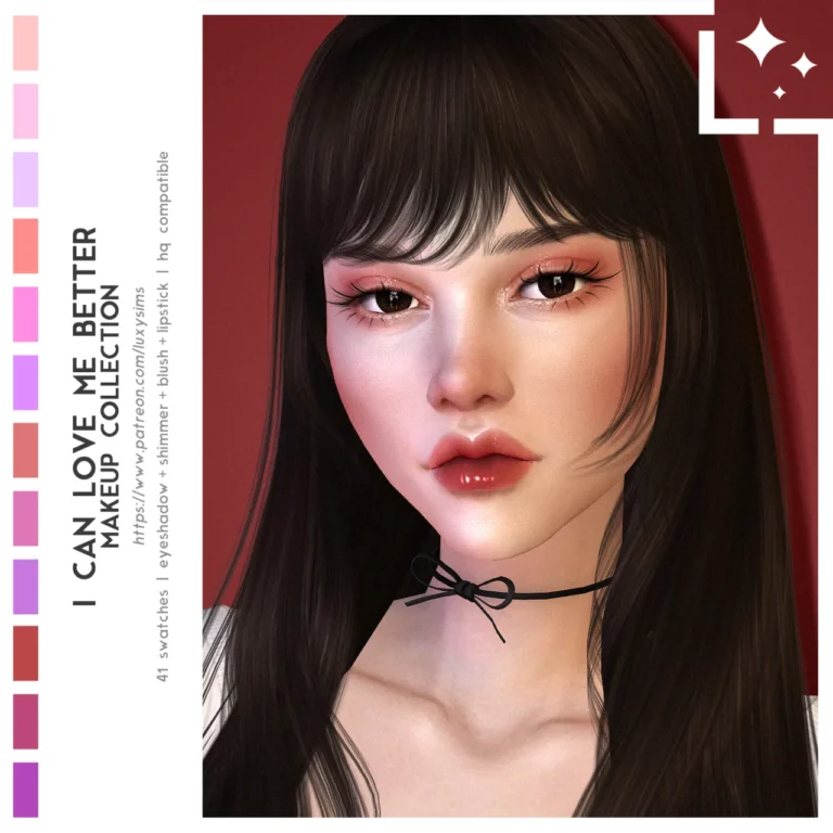 Vista previa de Colección I Can Love Me Better - Makeup, maquillaje de luxysims para Los Sims 4.
